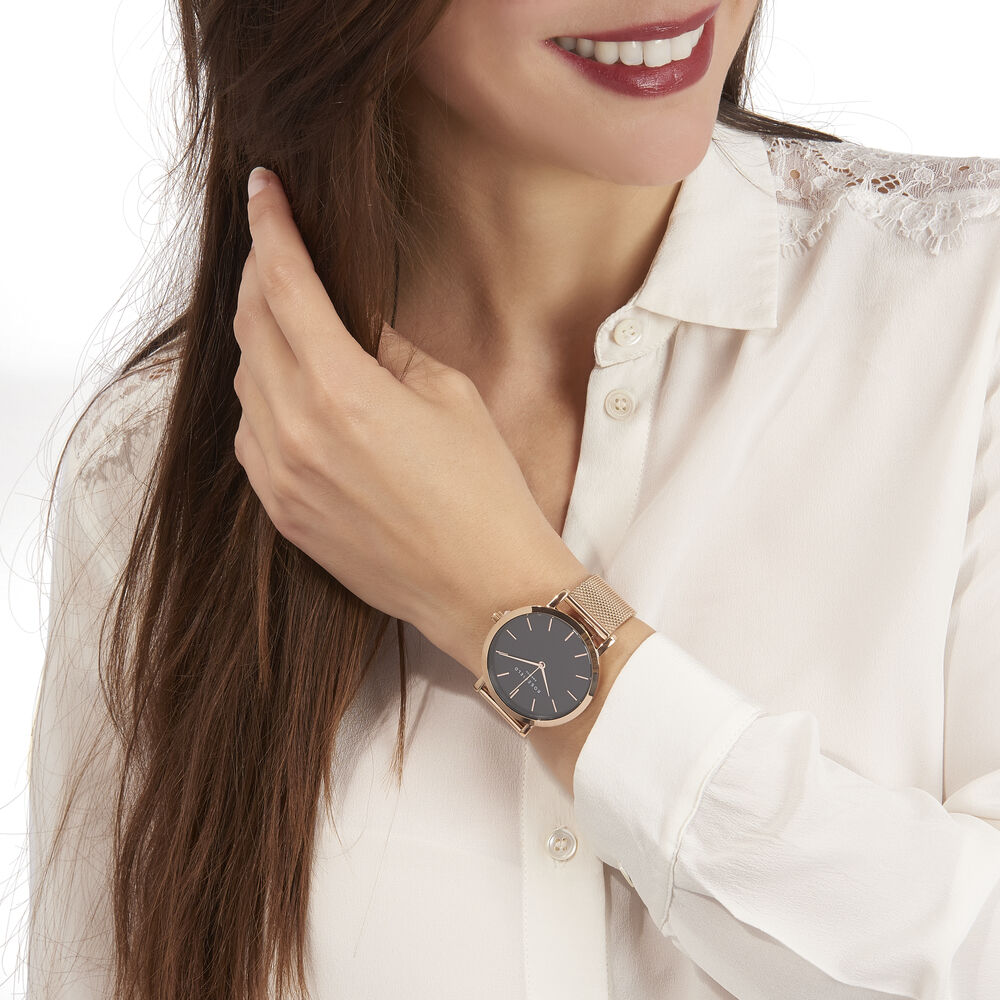 Montre Rosefield The Boxy - Grey/Rose Gold QWGR-Q12 Doré Rose | Montres and  Co