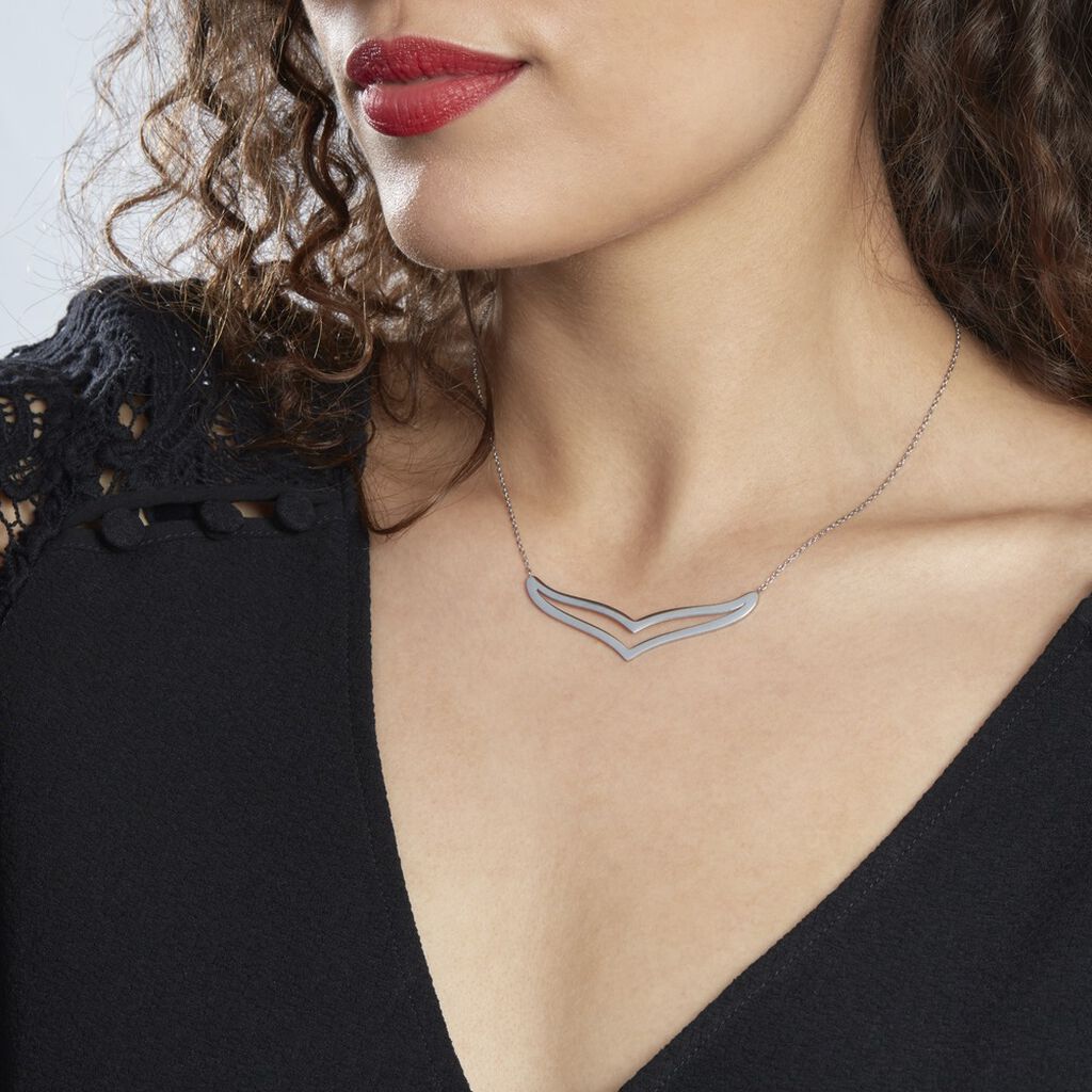Collier Wilna Acier Blanc - Colliers fantaisie Femme | Histoire d’Or