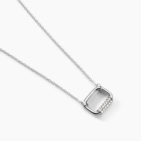 Collier Urban Call Argent Blanc Oxyde De Zirconium - Colliers fantaisie Femme | Histoire d&rsquo;Or
