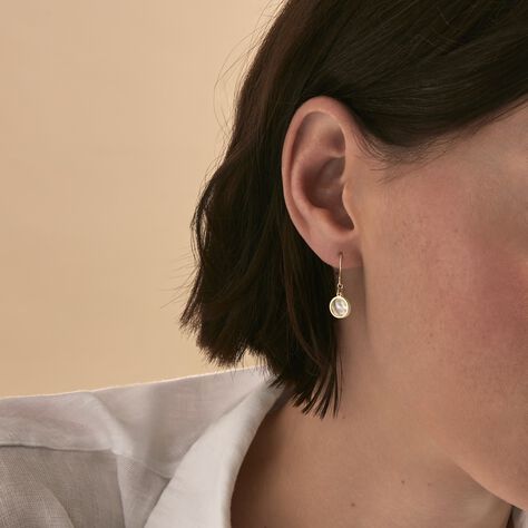 Boucles D'oreilles Pendantes Naïade Or Jaune Nacre - Boucles d'oreilles pendantes Femme | Histoire d’Or