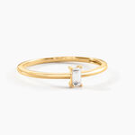 Bague Dmitrii Or Jaune Diamant Synth&eacute;tique - Bagues solitaires Femme | Histoire d&rsquo;Or