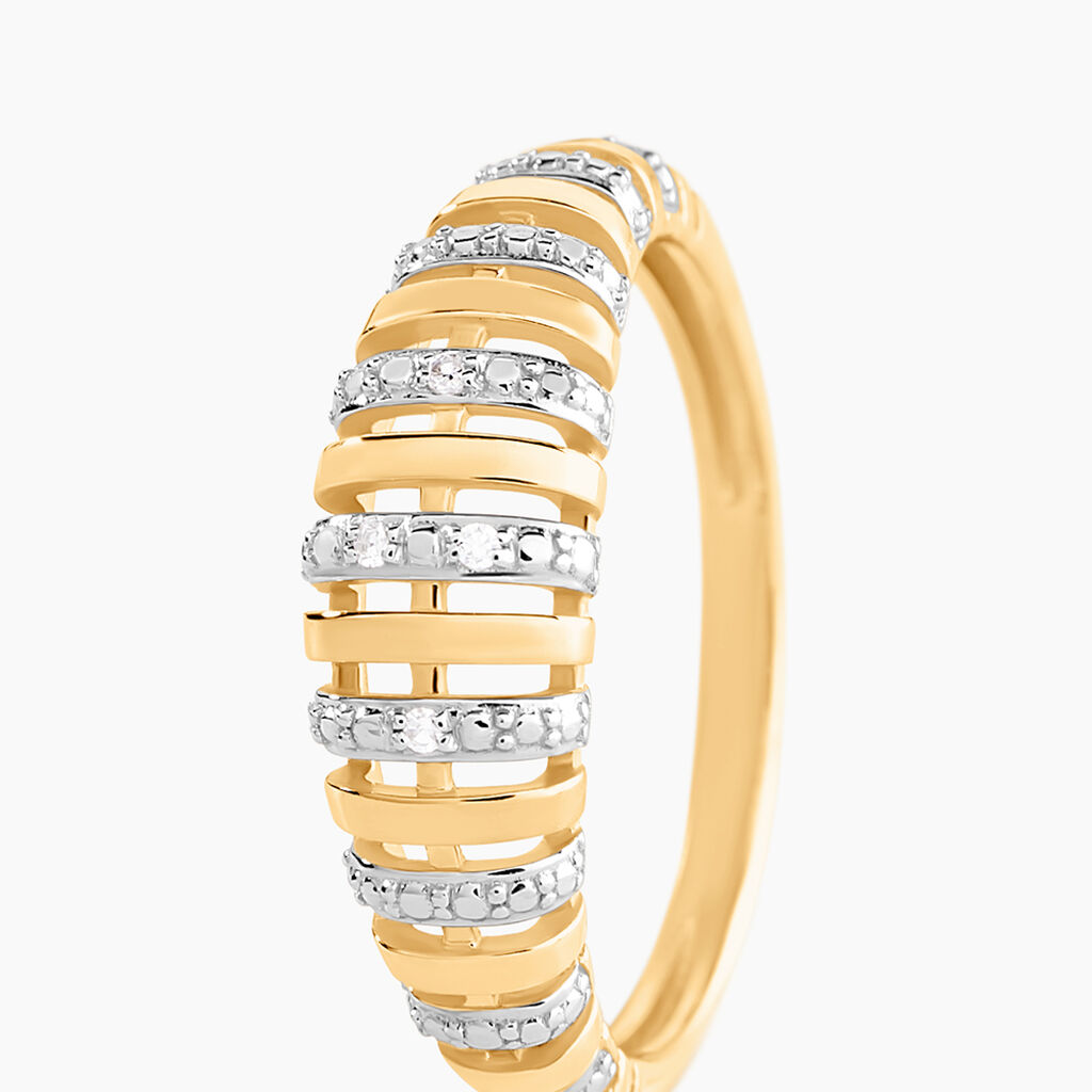 Bague Hamo Or Jaune Diamant - Bagues avec pierre Femme | Histoire d&rsquo;Or