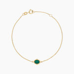 Bracelet Lucky Gems Or Jaune Malachite - Bracelets Femme | Histoire d&rsquo;Or