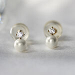 Boucles D'oreilles Puces Eolande Or Jaune Perle De Culture - Clous d'oreilles Femme | Histoire d&rsquo;Or