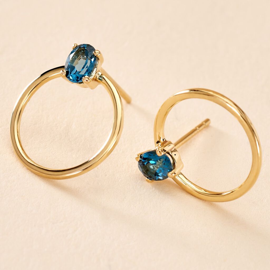 Créoles Kip Or Jaune Topaze - Boucles d'oreilles créoles Femme | Histoire d’Or