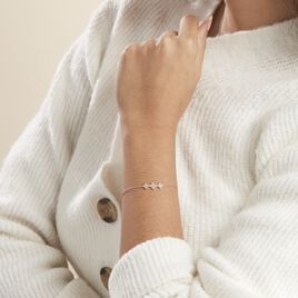 Bracelet Angellina Argent Rose Oxyde De Zirconium - Bracelets fantaisie Femme | Histoire d’Or