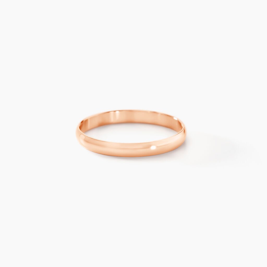 Alliance Meredithe Demi Jonc Classique Or Rose - Alliances Famille | Histoire d’Or