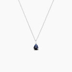 Collier Or Blanc Pluie D'Eclat Saphir - Colliers Femme | Histoire d&rsquo;Or