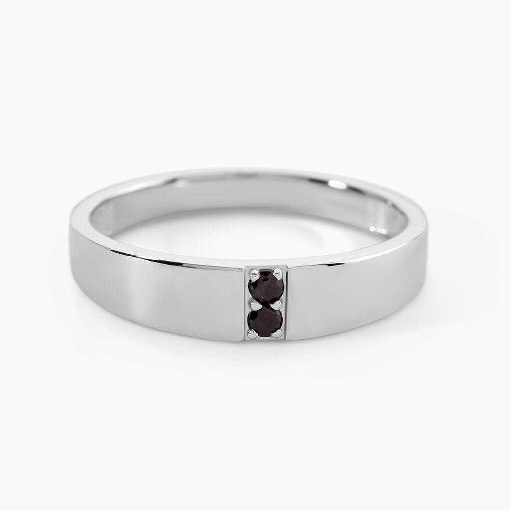 Bague Dark Trilogy Argent Blanc Oxyde De Zirconium - Bagues avec pierre Homme | Histoire d&rsquo;Or