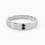 Bague Dark Trilogy Argent Blanc Oxyde De Zirconium - Bagues avec pierre Homme | Histoire d&rsquo;Or