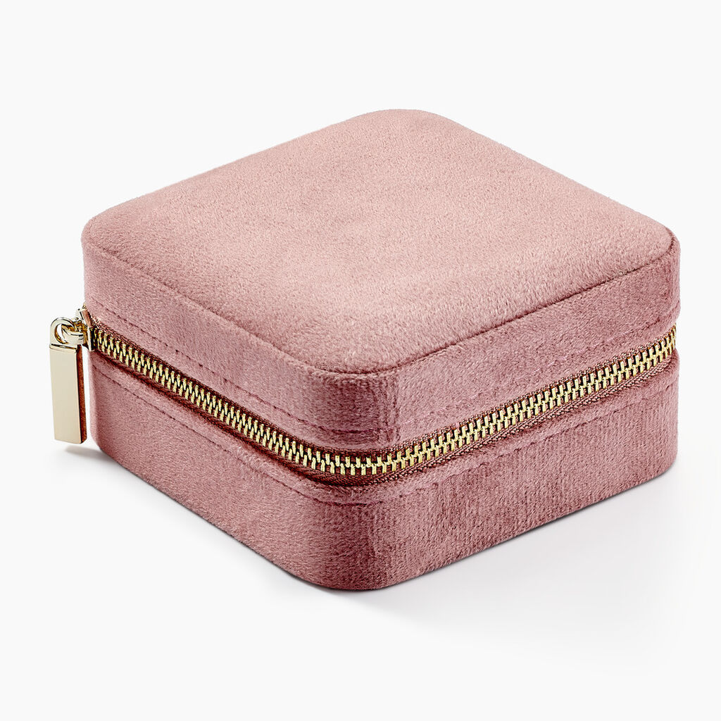 Boite &agrave; Bijou Tissu Rose - Id&eacute;es cadeaux Famille | Histoire d&rsquo;Or