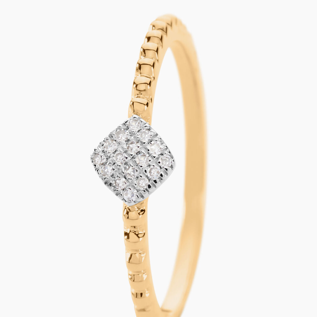 Bague Hanadi Or Jaune Diamant - Bagues avec pierre Femme | Histoire d’Or