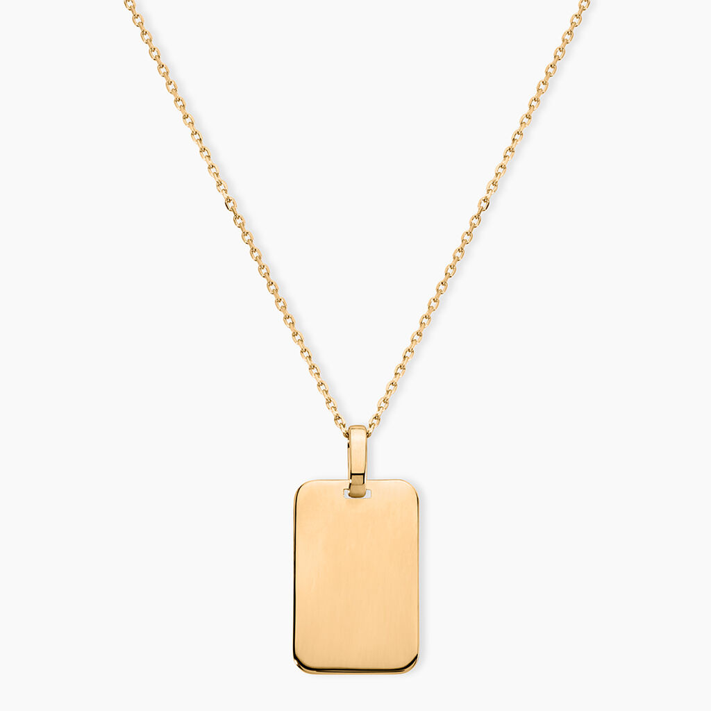 Collier Plaqu&eacute; Or Jaune Idiattis - Bijoux sans pierre Homme | Histoire d&rsquo;Or