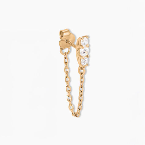 Boucle D'oreille Unitaire Pendante Serenity Plaqué Or Jaune Oxyde  - Boucles d'oreilles fantaisie Femme | Histoire d’Or