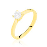 Bague Solitaire Victoria Or Jaune Diamant - Bagues solitaires Femme | Histoire d&rsquo;Or