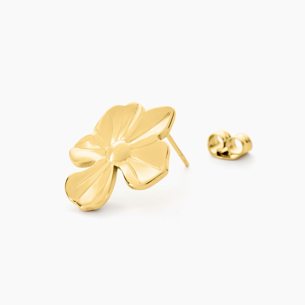Boucles D'oreilles Puces Rahima Acier Jaune - Nouveautés Femme | Histoire d’Or