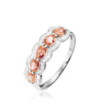 Bague Margaux Or Blanc Morganite Et Diamant