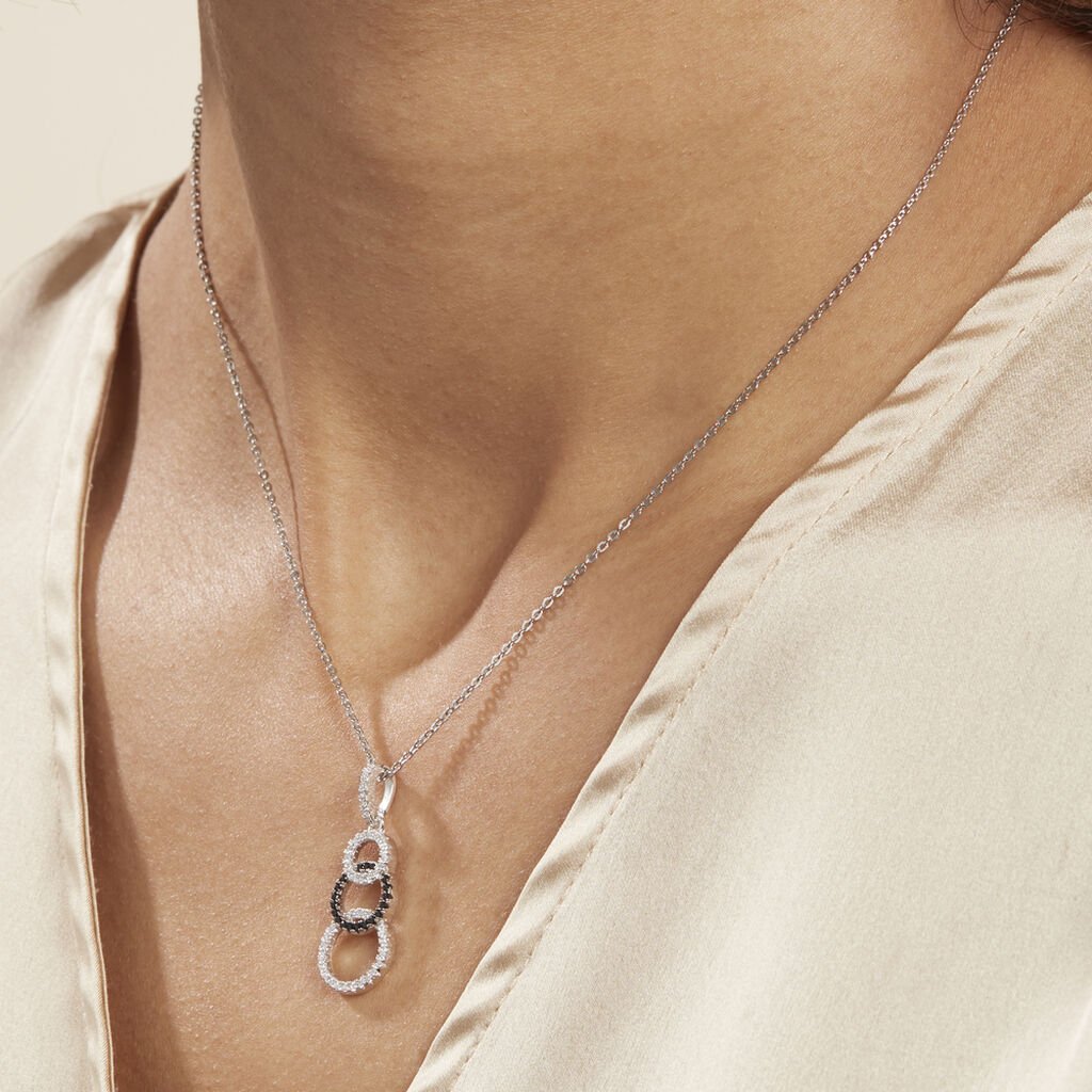 Collier Liyana Argent Blanc Oxyde De Zirconium - Colliers fantaisie Femme | Histoire d’Or