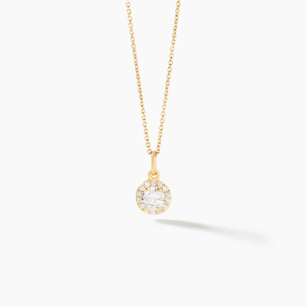 Pendentif Seghira Or Jaune Oxyde De Zirconium - Pendentifs Femme | Histoire d&rsquo;Or