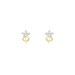Boucles D'oreilles Puces Eleanor Fleur Or Jaune Oxyde De Zirconium - Clous d'oreilles Famille | Histoire d’Or