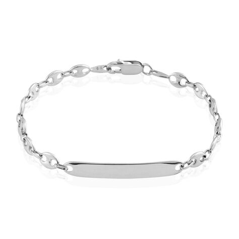 Bracelet Identité Carrus Argent Blanc - Gourmettes Femme | Histoire d’Or