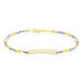 Bracelet Identité Fanelia Maille Marine Or Bicolore - Bracelets Communion Enfant | Histoire d’Or