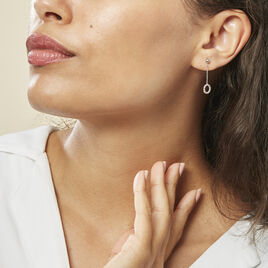 Boucles D'oreilles Pendantes Peytone Argent Blanc - Boucles d'oreilles fantaisie Femme | Histoire d’Or