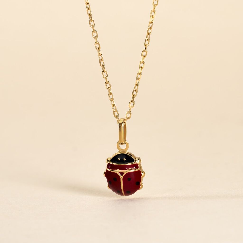 Pendentif Fedelina Coccinelle Or Jaune - Pendentifs Enfant | Histoire d&rsquo;Or