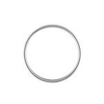 Alliance Basile Ruban Plat Or Blanc - Alliances Unisex | Histoire d&rsquo;Or