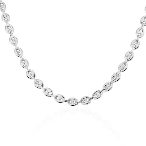 Collier Carrus Maille Grain De Cafe Argent Blanc - Chaines Homme | Histoire d’Or