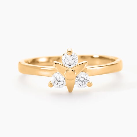 Bague Plaqué Or Jacinth Oxyde De Zirconium - Bagues avec pierre Femme | Histoire d’Or