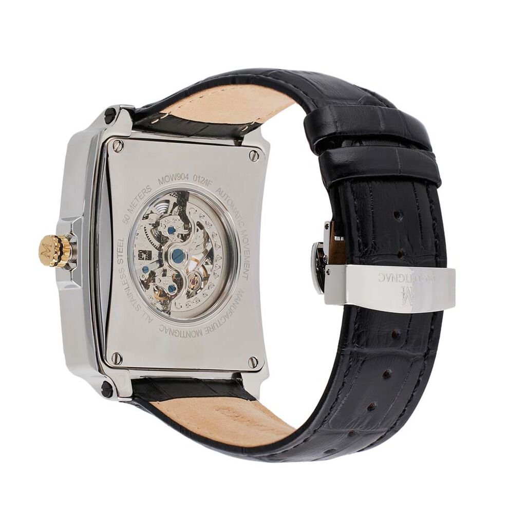 Montre Montignac Square Automatique Argent&eacute; - Montres Homme | Histoire d&rsquo;Or
