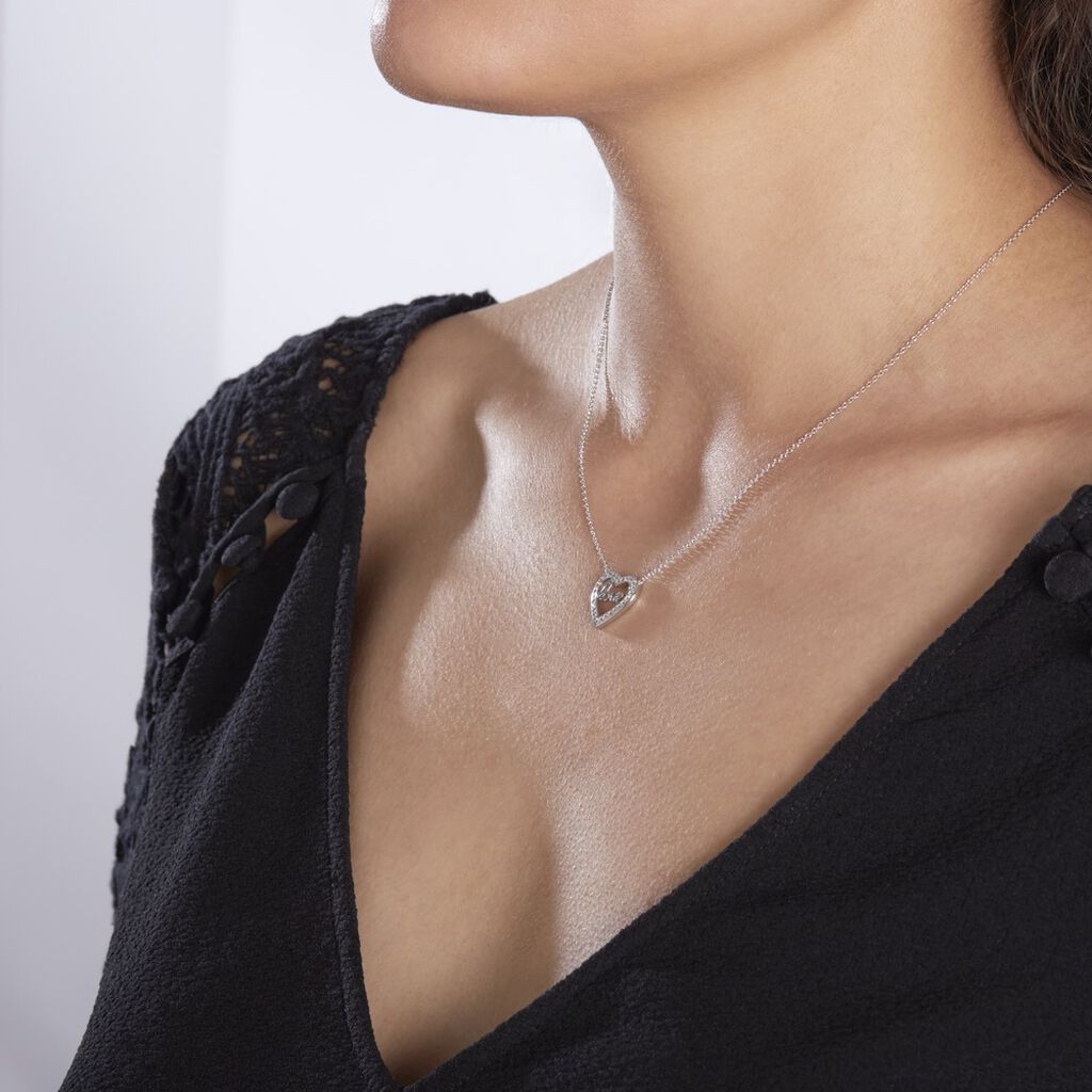 Collier Elansa Argent Blanc Oxyde De Zirconium - Colliers fantaisie Femme | Histoire d’Or