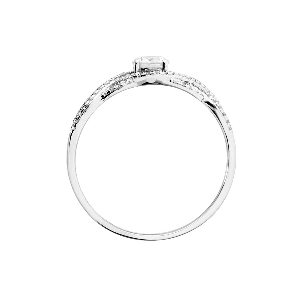 Bague Solitaire Liora Or Blanc Diamant - Bagues solitaires Femme | Histoire d&rsquo;Or
