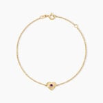 Bracelet Benno Argent Dor&eacute; A L'Or 750/1000 Am&eacute;thyste - F&ecirc;te des m&egrave;res Femme | Histoire d&rsquo;Or