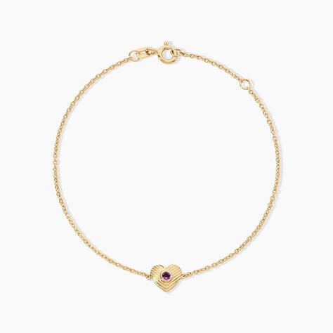 Bracelet Benno Argent Dor&eacute; A L'Or 750/1000 Am&eacute;thyste - F&ecirc;te des m&egrave;res Femme | Histoire d&rsquo;Or