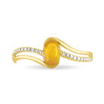 Bague Anja Or Jaune Citrine Et Diamant - Bagues solitaires Femme | Histoire d&rsquo;Or
