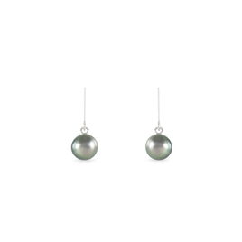 Boucles D'oreilles Pendantes Keilaae Or Blanc Perle De Tahiti - Boucles d'oreilles pendantes Femme | Histoire d’Or