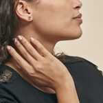 Boucles D'oreilles Puces Vrille Ovale Or Blanc Amethyste - Clous d'oreilles Femme | Histoire d&rsquo;Or