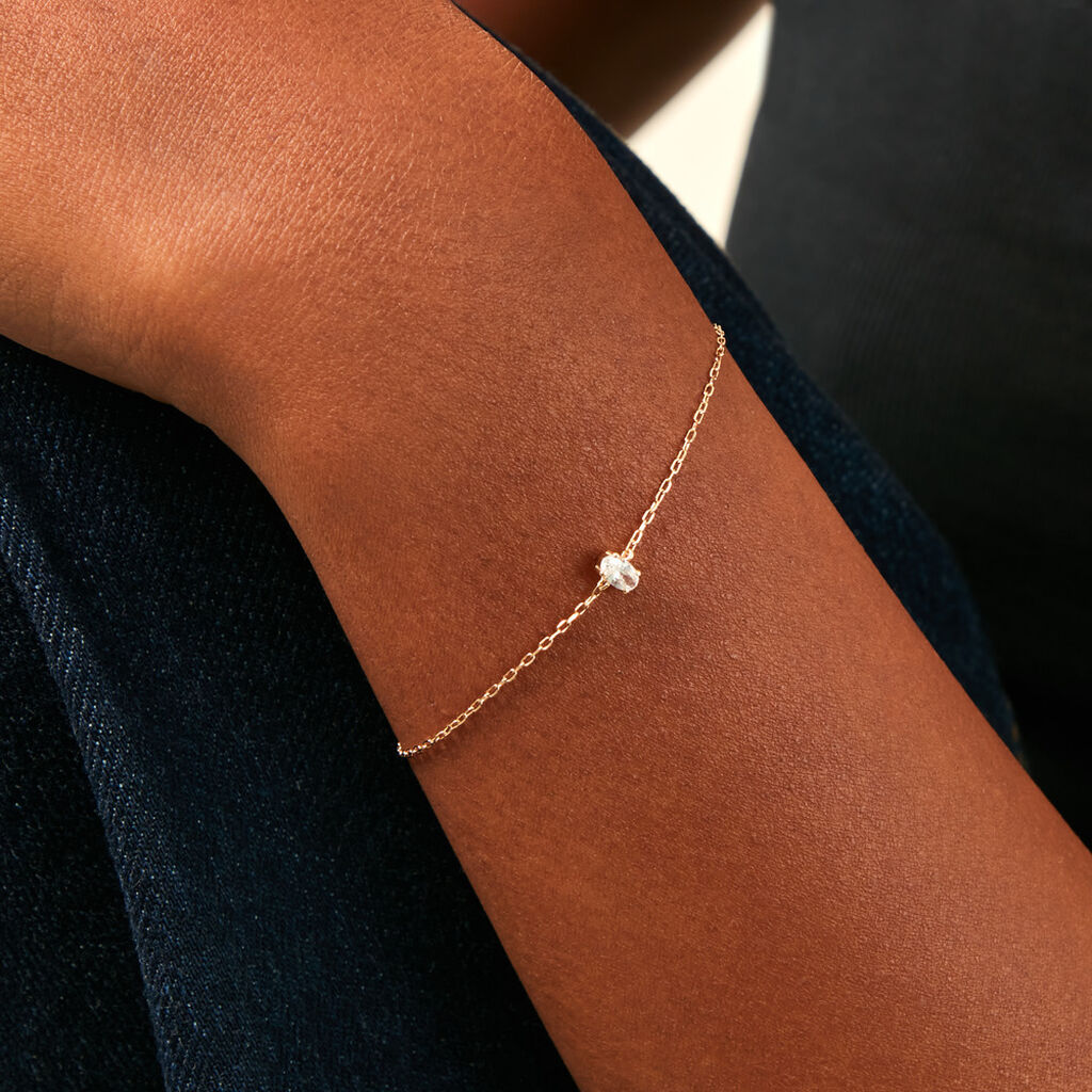 Bracelet Husam Or Jaune Oxyde De Zirconium - Bracelets Femme | Histoire d&rsquo;Or
