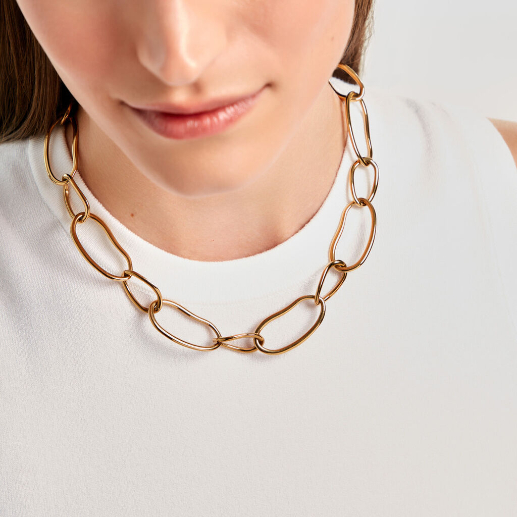 Collier Cecilie Acier Jaune - F&ecirc;te des m&egrave;res Femme | Histoire d&rsquo;Or