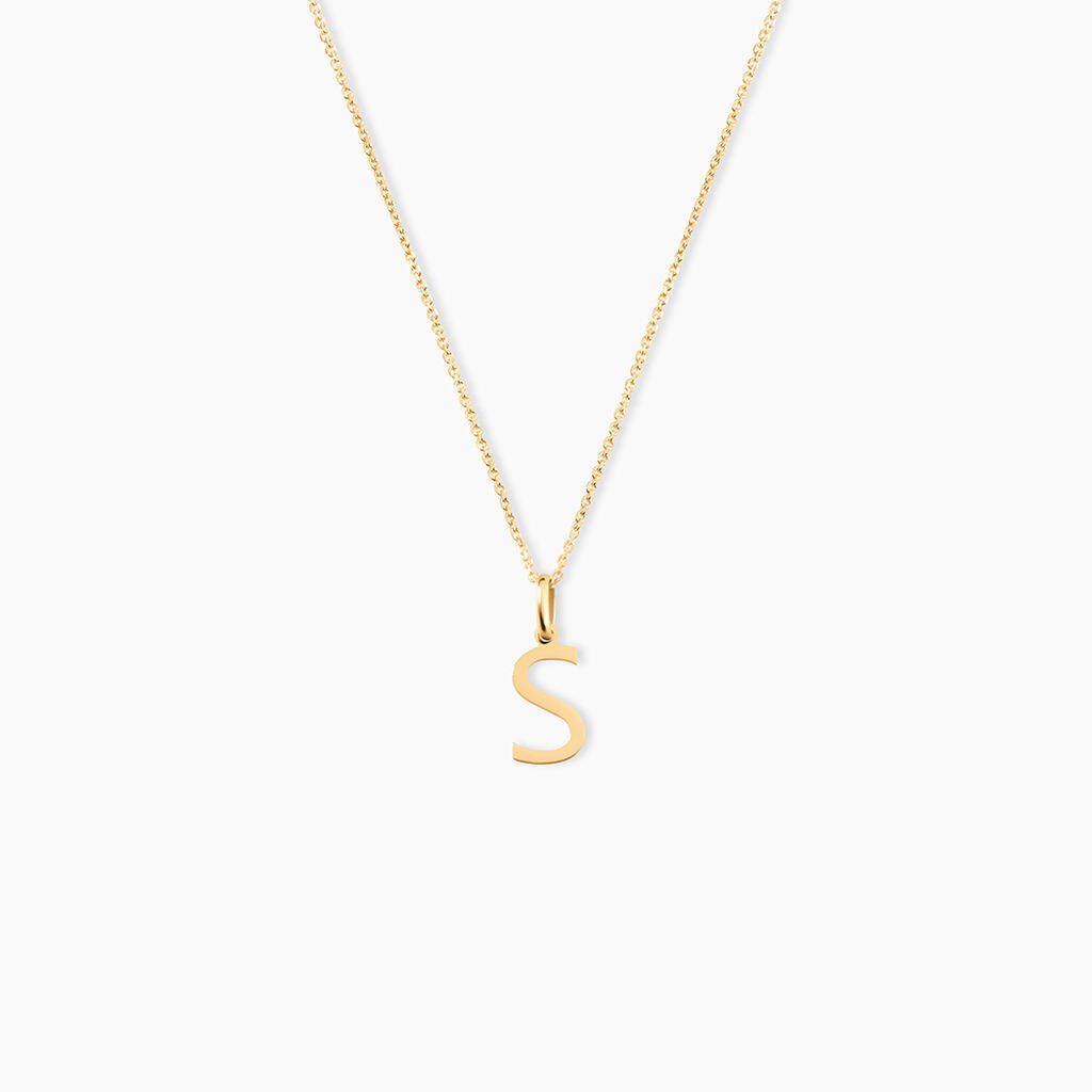 Pendentif Ionia Lettre Or Jaune - Pendentifs Famille | Histoire d&rsquo;Or