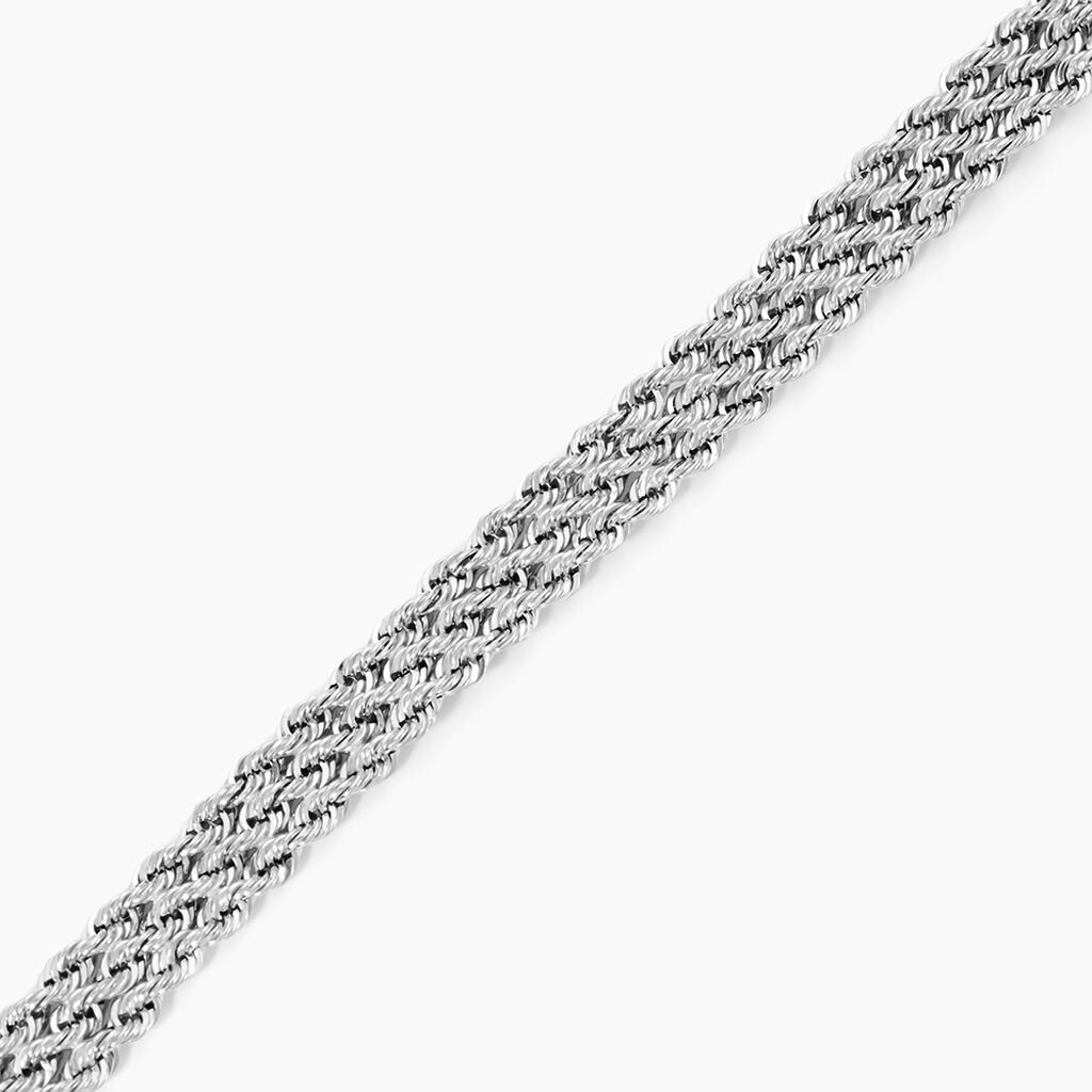 Bracelet Jerry Maille Corde Or Blanc - Bracelets cha&icirc;ne Femme | Histoire d&rsquo;Or