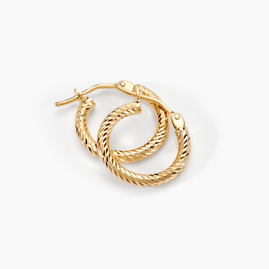Créoles Merraine Or Jaune - Boucles d'oreilles créoles Femme | Histoire d’Or