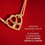 Bracelet Solidaire Lutte Contre Le Cancer Laiton Dor&eacute; - Bracelets cordon Femme | Histoire d&rsquo;Or