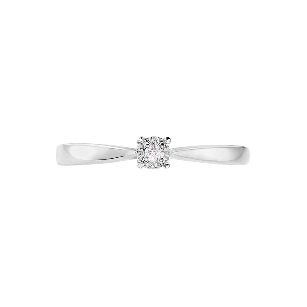 Bague Diamotion Or Blanc Diamant - Bagues solitaires Femme | Histoire d’Or