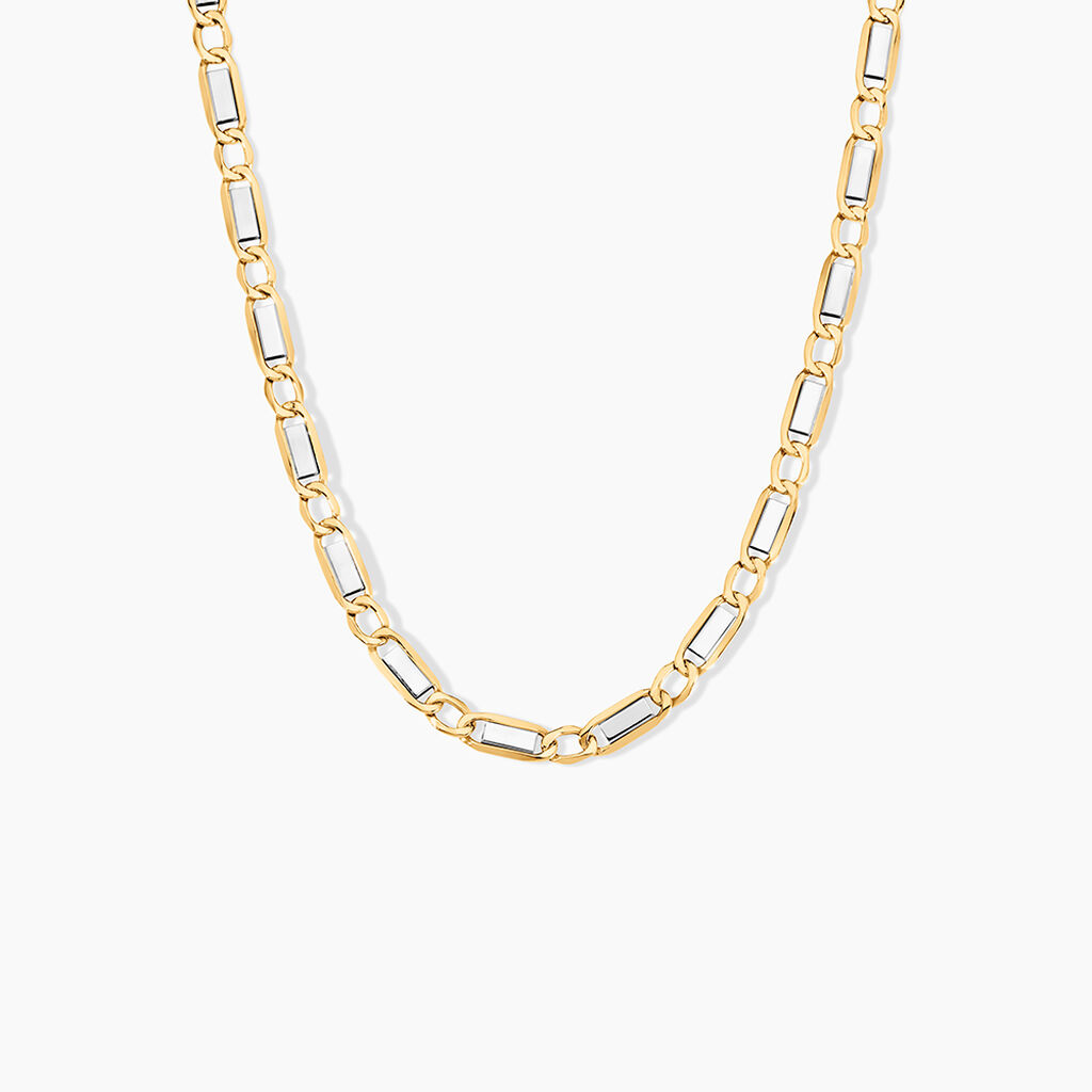 Collier Danae Plaquette Or Bicolore - Chaines Homme | Histoire d&rsquo;Or