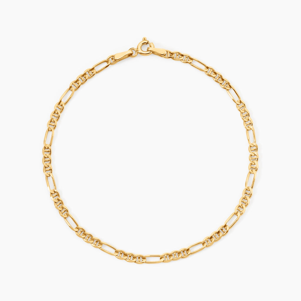 Bracelet Babur Argent Dor&eacute; A L'Or 750/1000 - Bijoux sans pierre Homme | Histoire d&rsquo;Or