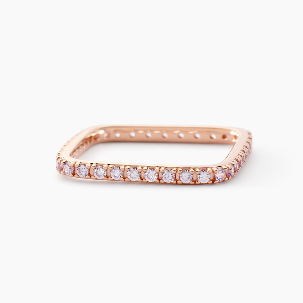Bague Aselya Argent Rose Oxyde De Zirconium - Bagues avec pierre Femme | Histoire d’Or