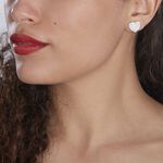 Boucles D'oreilles Puces Darwin Argent Blanc Oxyde - Boucles d'oreilles fantaisie Femme | Histoire d&rsquo;Or